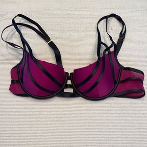 Cacique Magenta and Black Bra